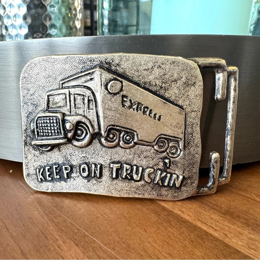 Keep on Truckin Vintage Belt Buckle